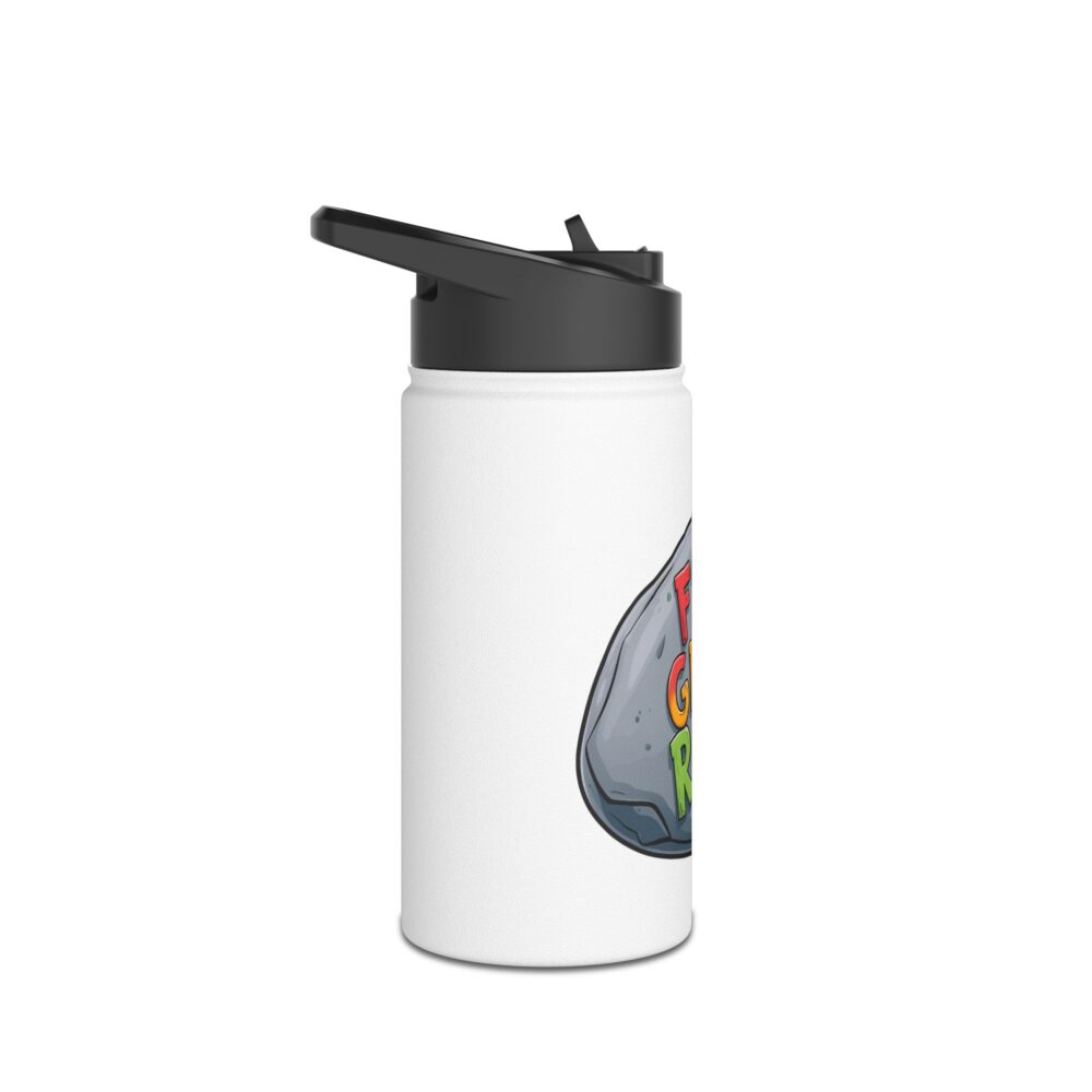 Fifth Grade Rocks (white) - Stainless Steel Water Bottle - Image 3