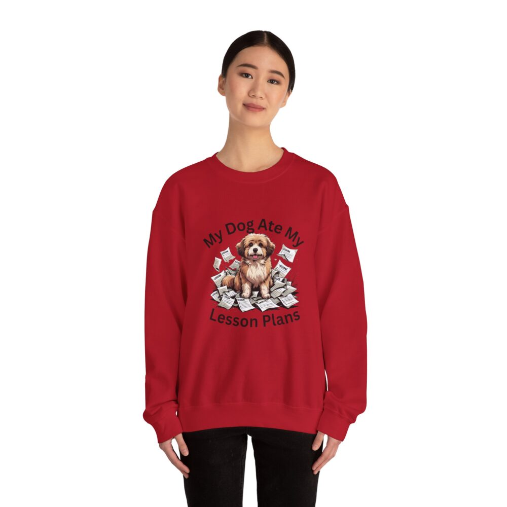 My Dog Ate My Lesson Plans -  Crewneck Sweatshirt - Image 52