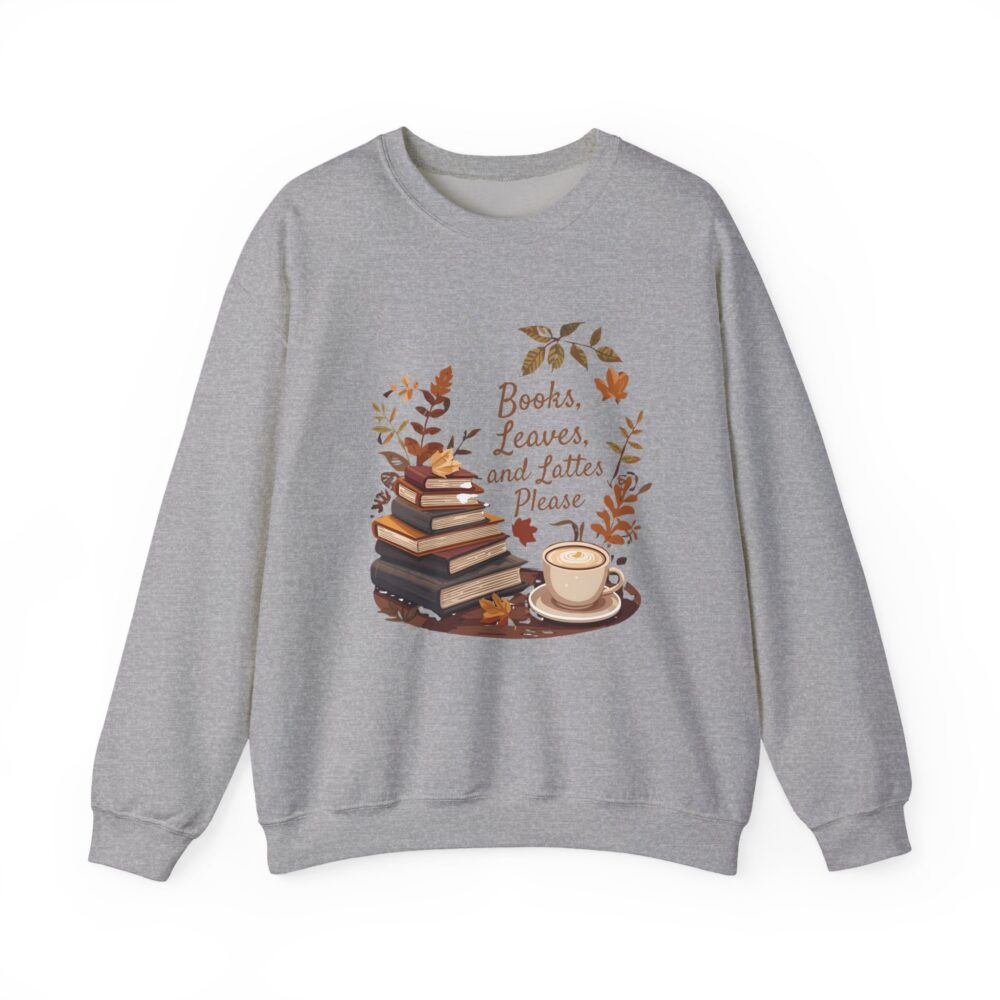 Books, Leaves, and Lattes Please-Crewneck Sweatshirt - Image 13