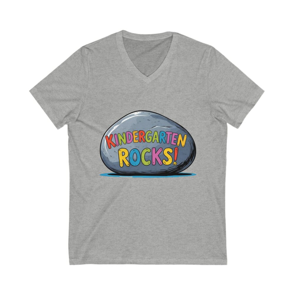 Kindergarten Rocks - Unisex V-Neck Tee - Image 9