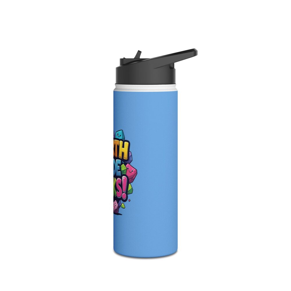 Fourth Grade Rocks (blue) - Stainless Steel Water Bottle - Image 8