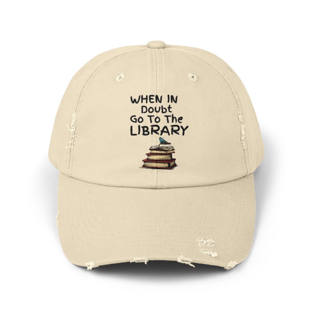 When in Doubt Go To The Library - Unisex Adjustable Baseball Cap