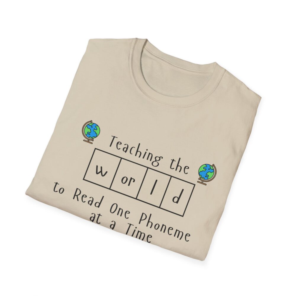 Teaching the "World" to Read One Phoneme at a Time - Unisex Soft style T-Shirt - Image 8