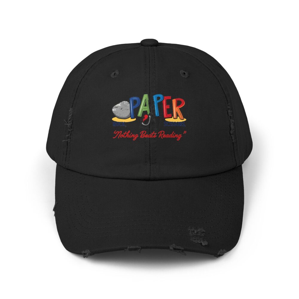 Rock, Paper, Scissors, Nothing Beats Reading - Unisex Adjustable Baseball Cap