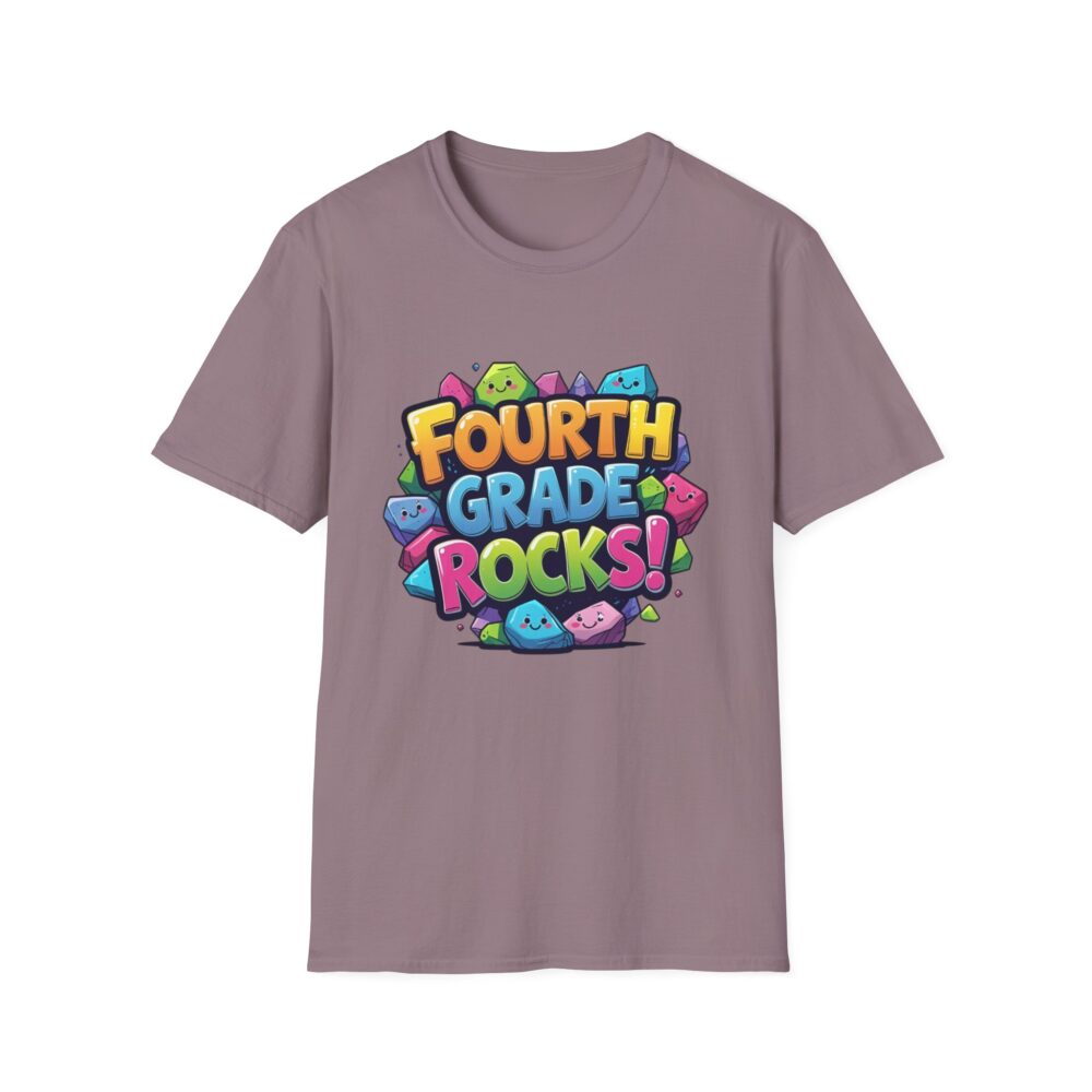 Fourth Grade Rocks - Unisex Soft style T-Shirt - Image 49