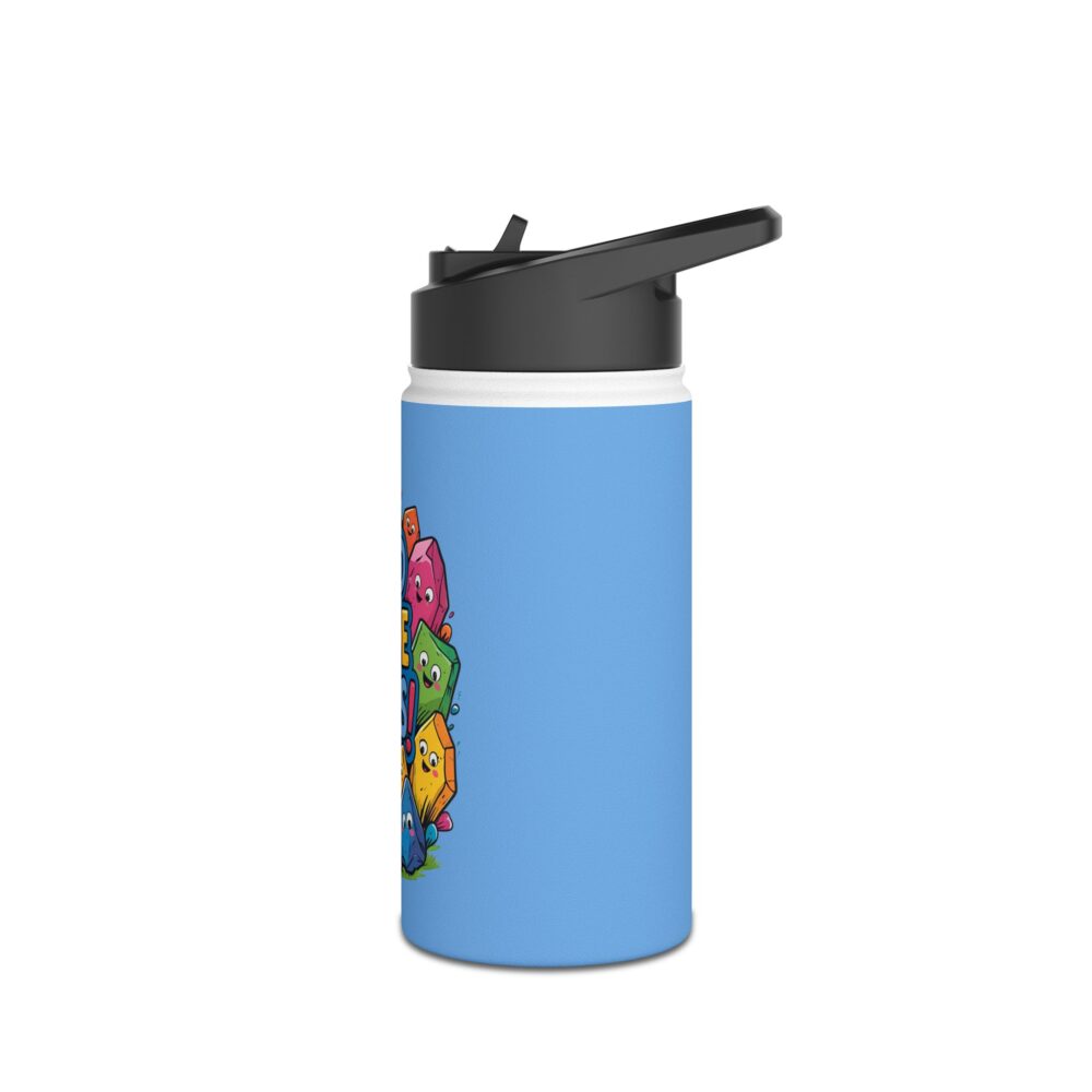 Third Grade Rocks (blue) - Stainless Steel Water Bottle - Image 4