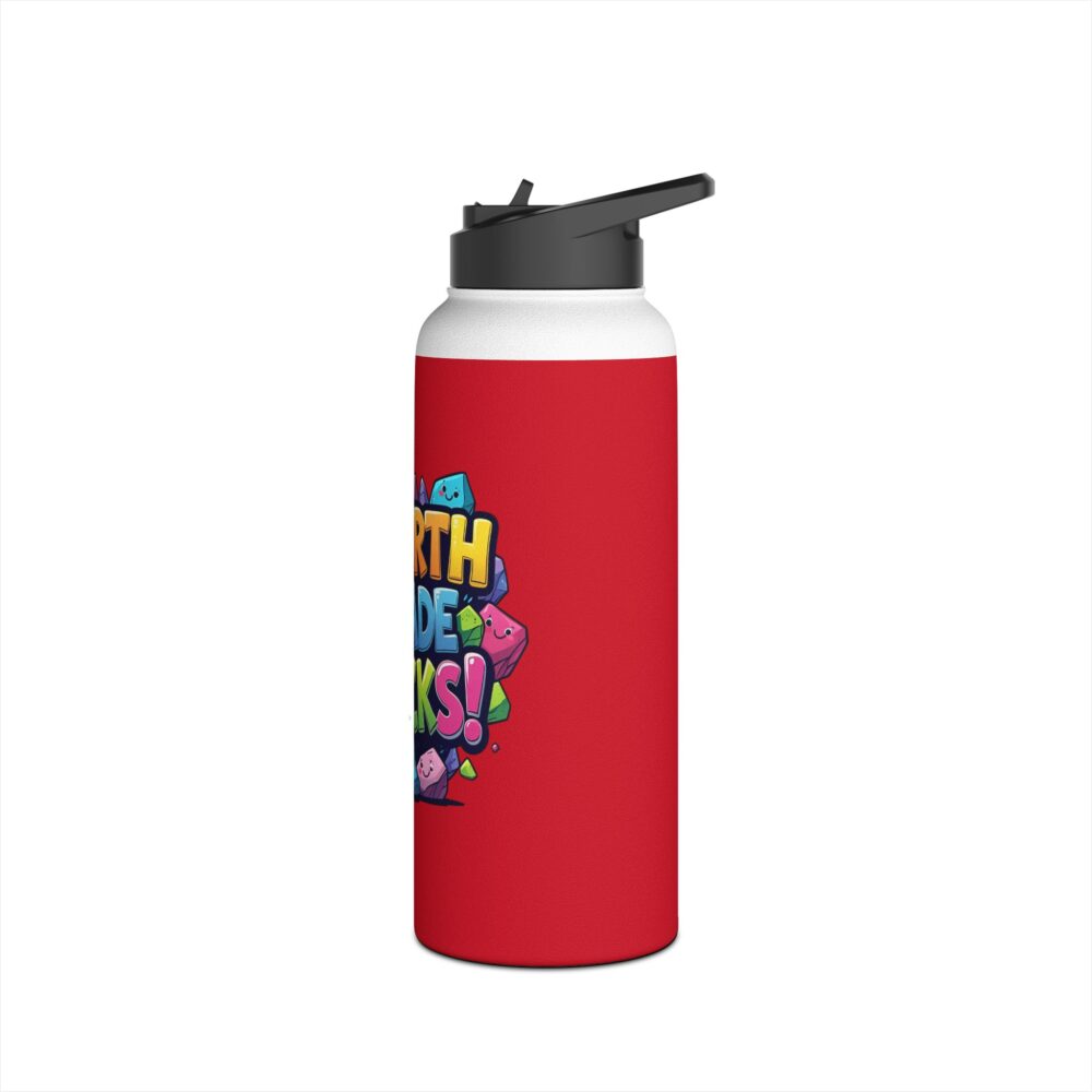 Fourth Grade Rocks (red) - Stainless Steel Water Bottle - Image 12