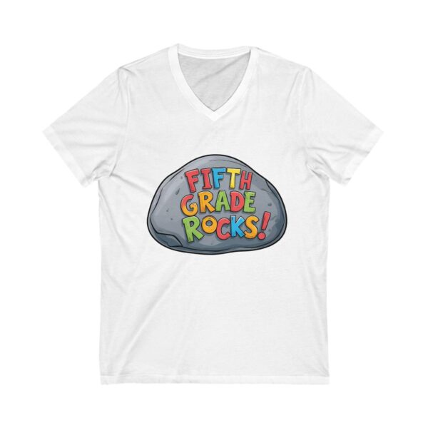Fifth Grade Rocks - Unisex V-Neck Tee