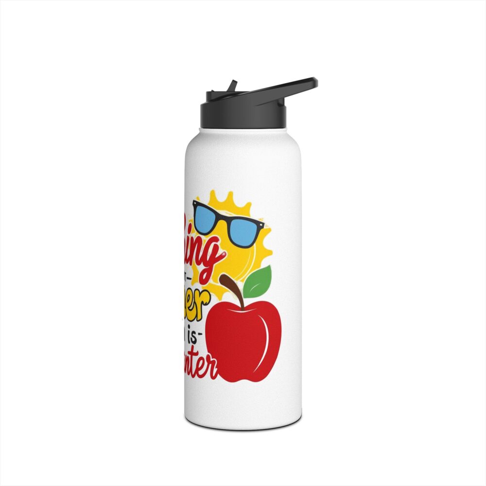 Teaching is Important Summer Vacation - Stainless Steel Water Bottle - Image 12