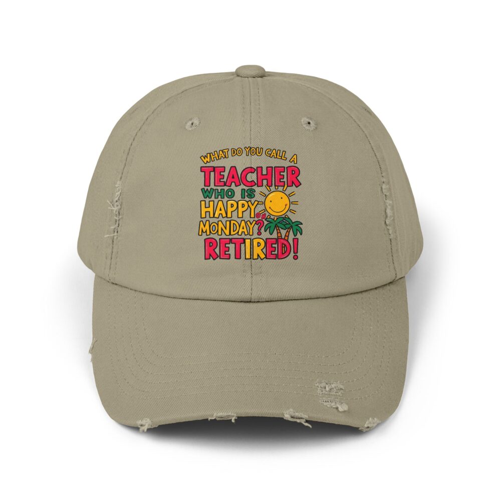 What Do You Call a Teacher Who is Happy... - Unisex Adjustable Baseball Cap - Image 9