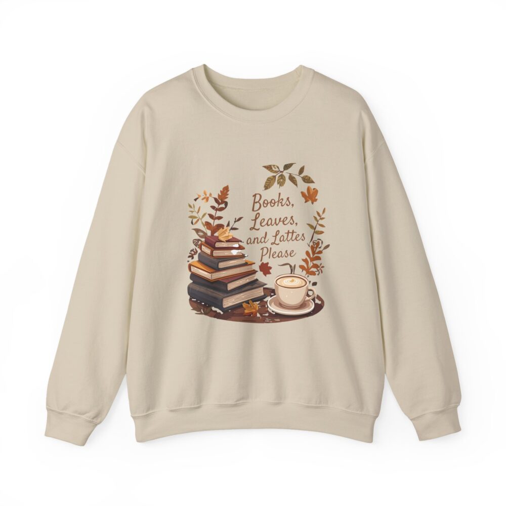 Books, Leaves, and Lattes Please-Crewneck Sweatshirt - Image 9