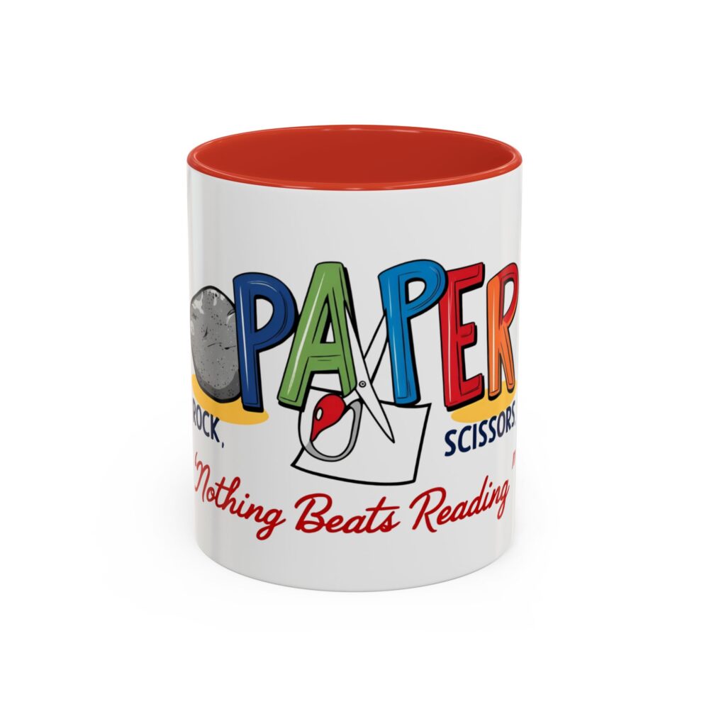 Rock, Paper, Scissors, Nothing Beats Reading - Coffee Mug - Image 13