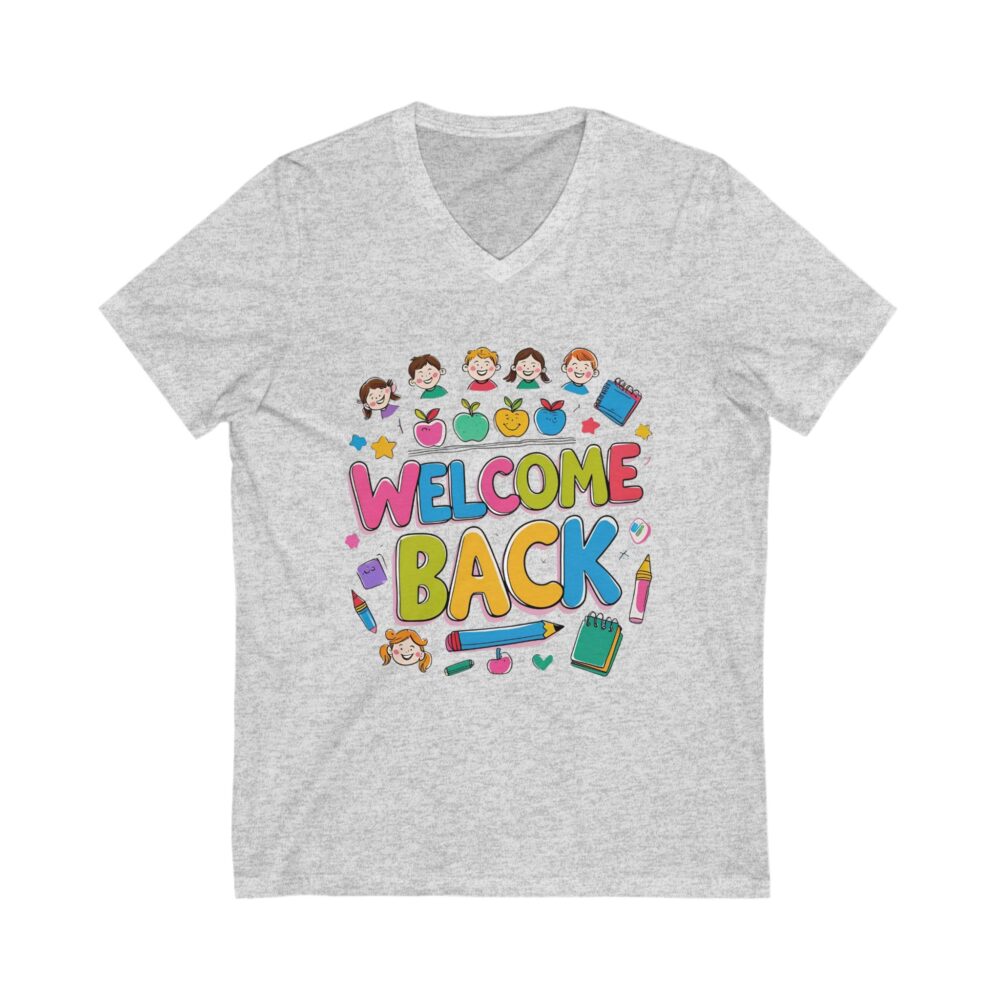 Welcome Back - Unisex V-Neck Tee - Image 3