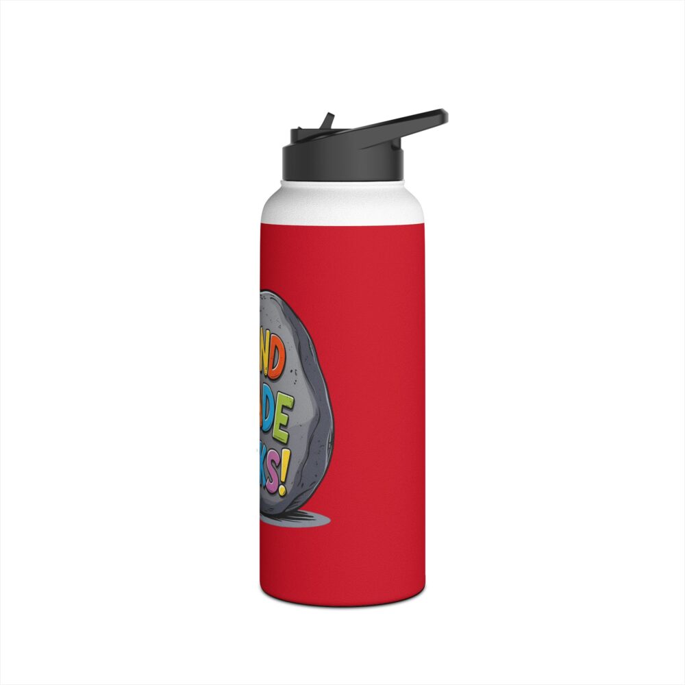 Second Grade Rocks (red) - Stainless Steel Water Bottle - Image 12