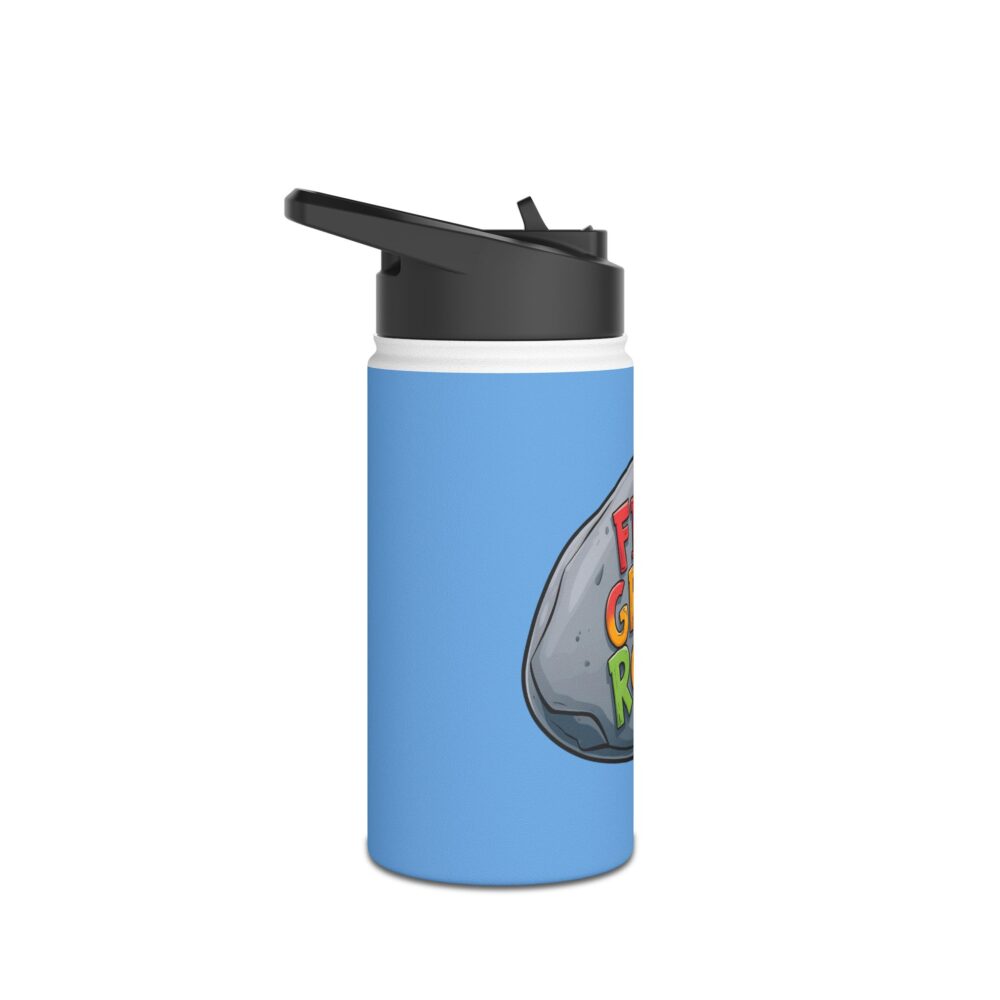 Fifth Grade Rocks (blue) - Stainless Steel Water Bottle - Image 3