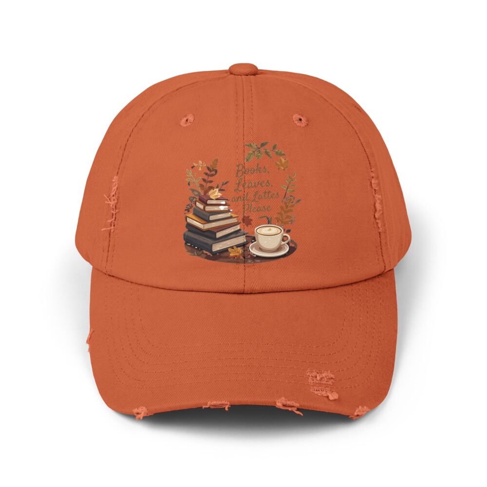 Books, Leaves, and Lattes Please-Unisex Adjustable Baseball Cap - Image 5
