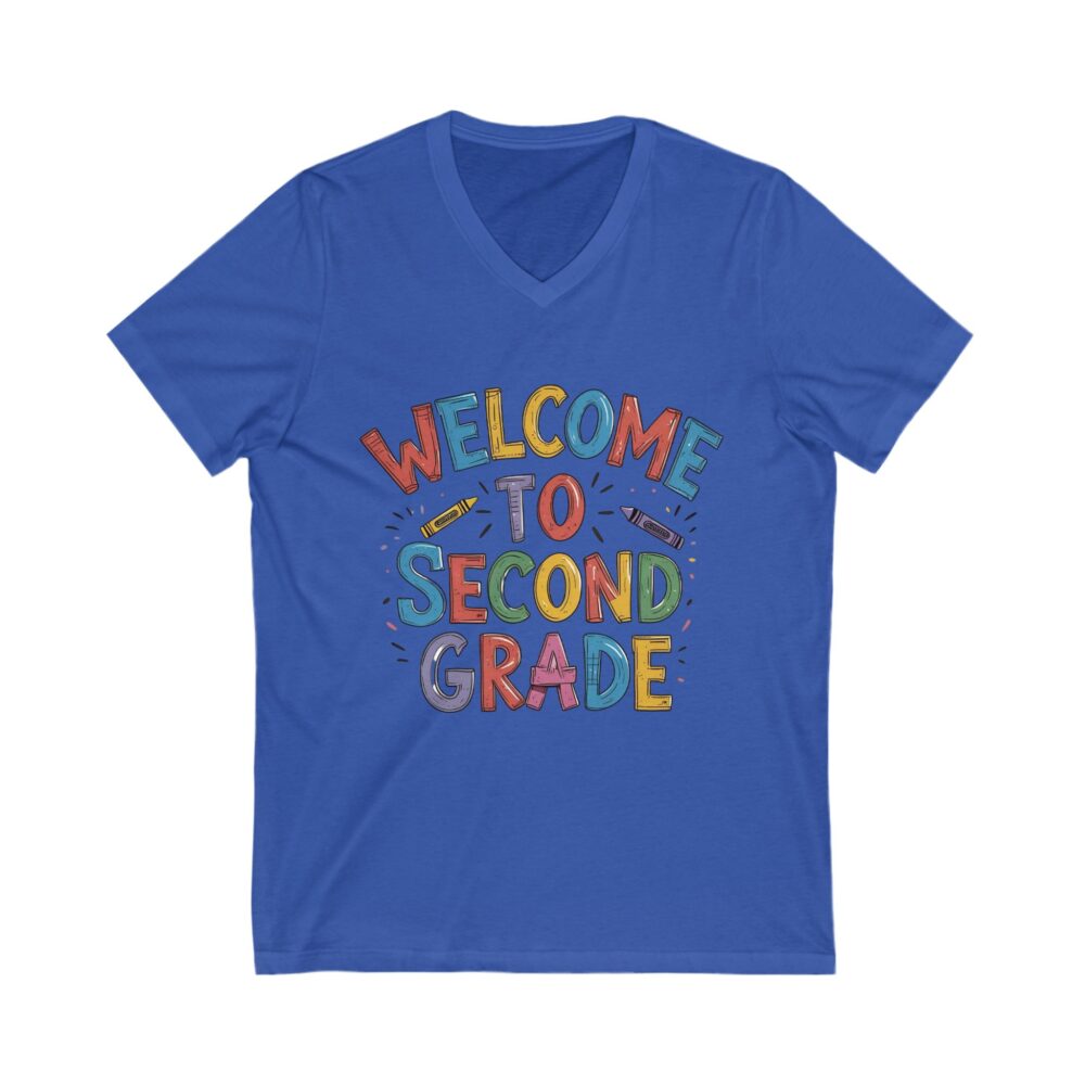 Welcome to Second Grade - Unisex V-Neck Tee - Image 11