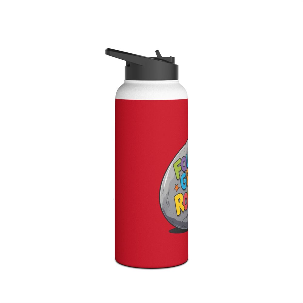 Fourth Grade Rocks (red) - Stainless Steel Water Bottle - Image 11