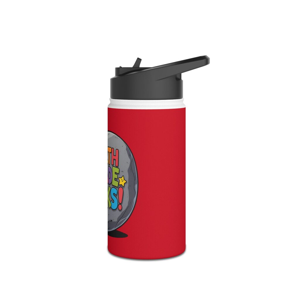 Fourth Grade Rocks (red) - Stainless Steel Water Bottle - Image 4