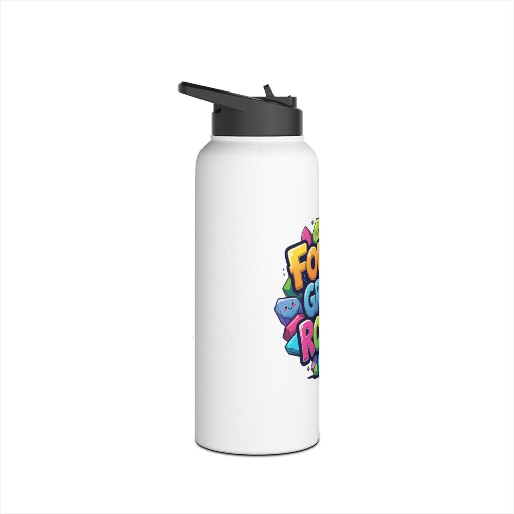 Fourth Grade Rocks (white) - Stainless Steel Water Bottle - Image 11