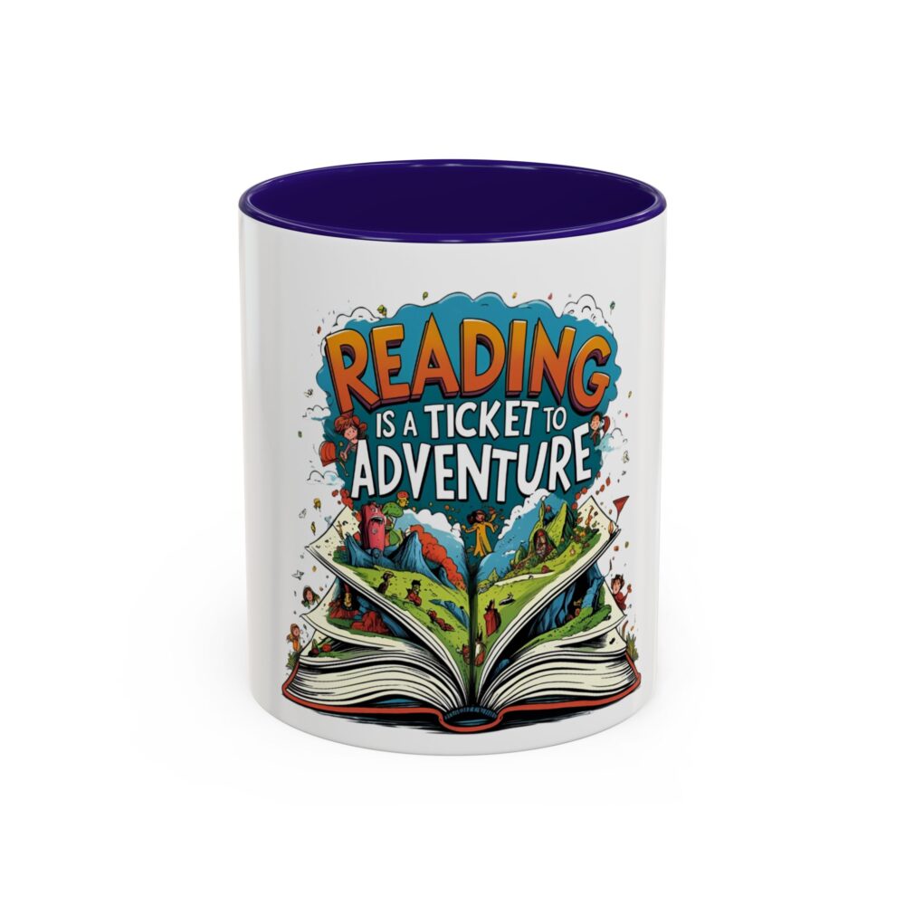 Reading is a Ticket to Adventure - Colorful Mugs (11oz, 15oz) - Image 5