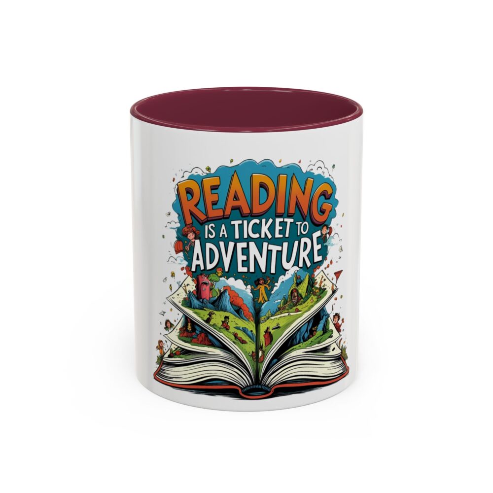 Reading is a Ticket to Adventure - Colorful Mugs (11oz, 15oz) - Image 13