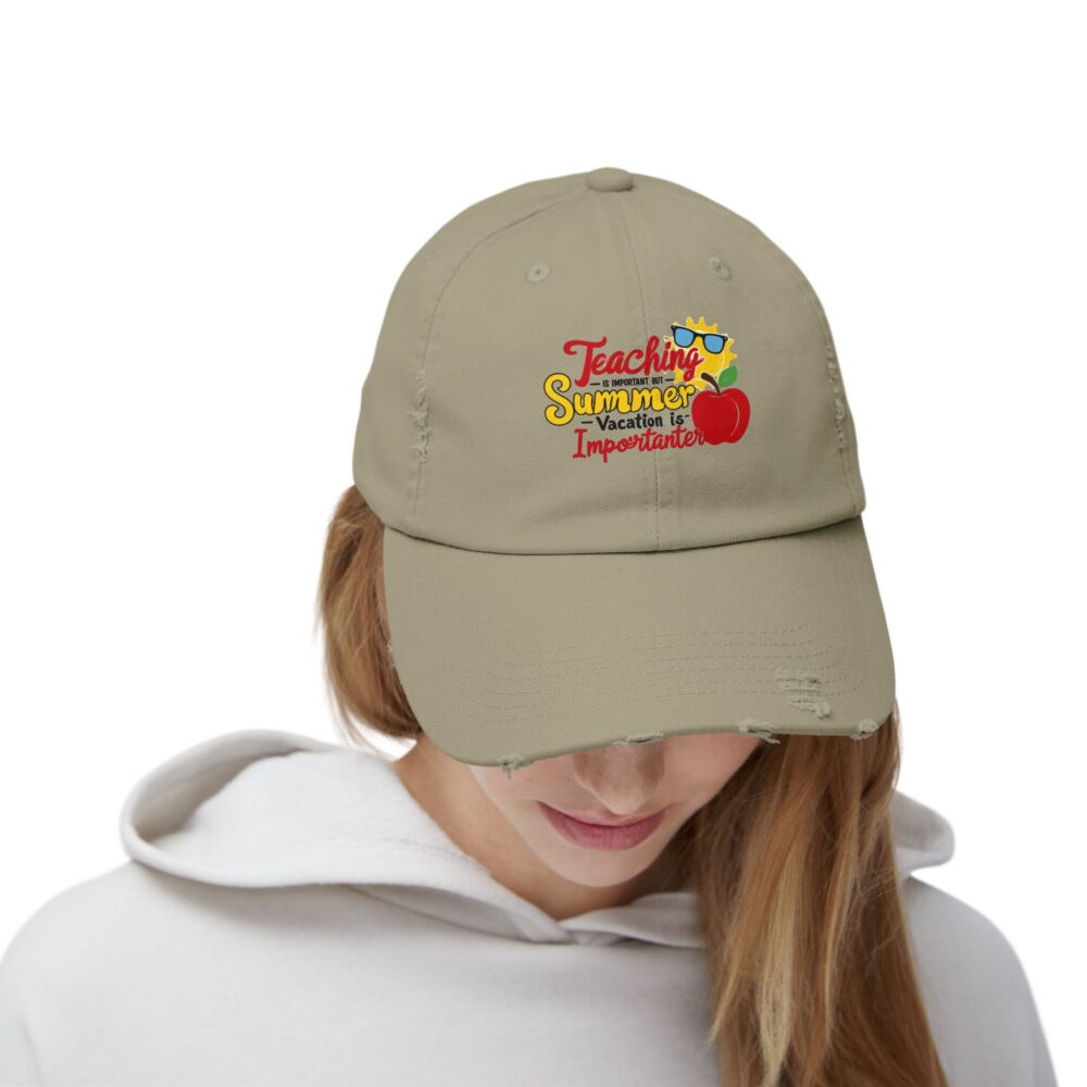 Teaching is Important But Summer is Importanter -Unisex Adjustable Baseball Cap - Image 12