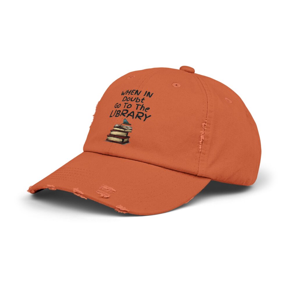 When in Doubt Go To The Library - Unisex Adjustable Baseball Cap - Image 6