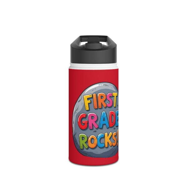 First Grade Rocks (red) - Stainless Steel Water Bottle