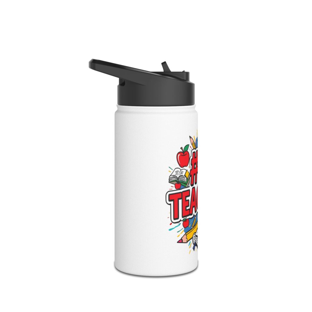 #1 Teacher - Stainless Steel Water Bottle - Image 3