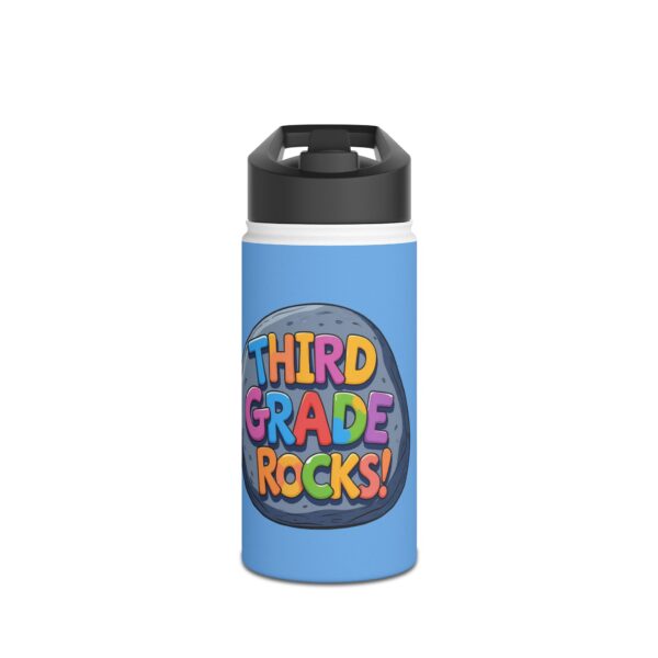 Third Grade Rocks (blue) - Stainless Steel Water Bottle