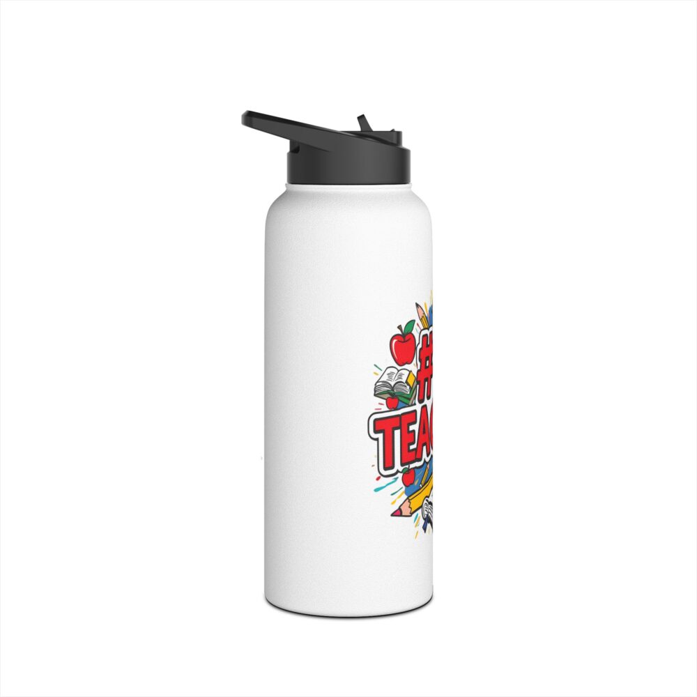 #1 Teacher - Stainless Steel Water Bottle - Image 11
