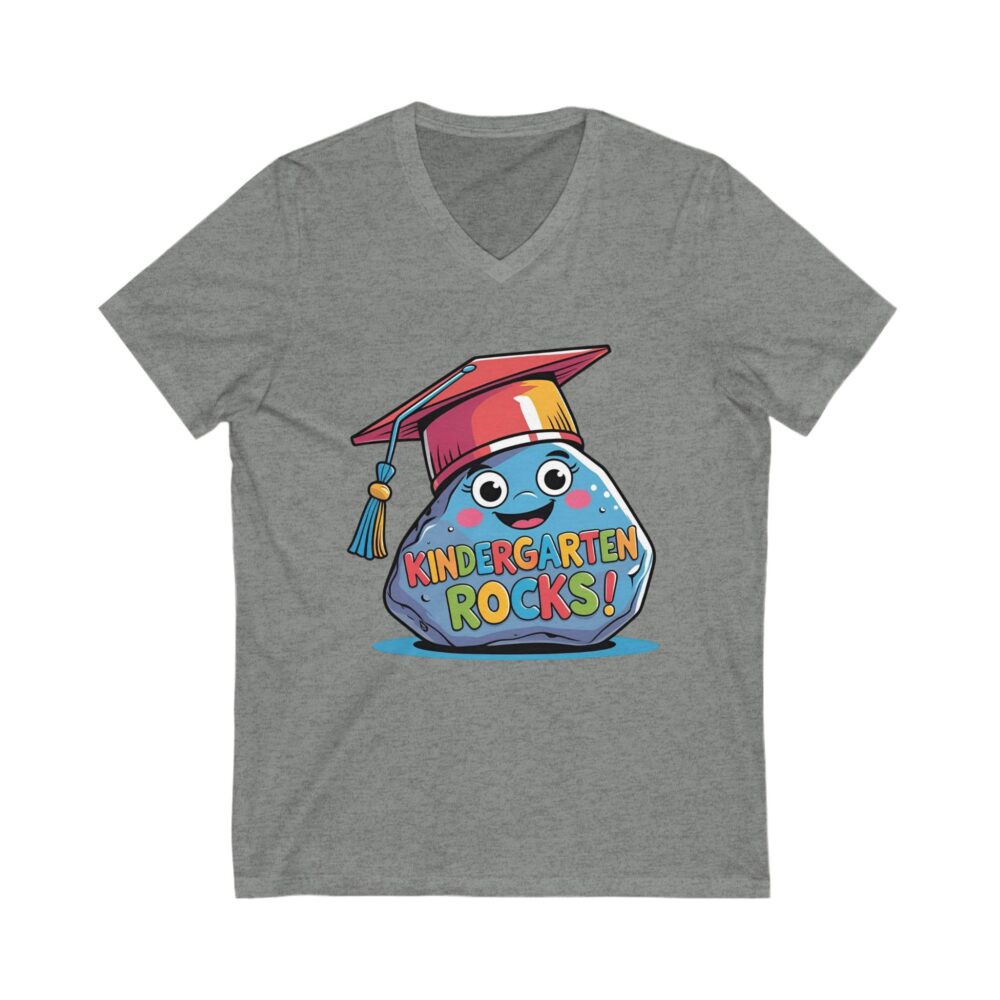 Kindergarten Rocks - Unisex V-Neck Tee - Image 5
