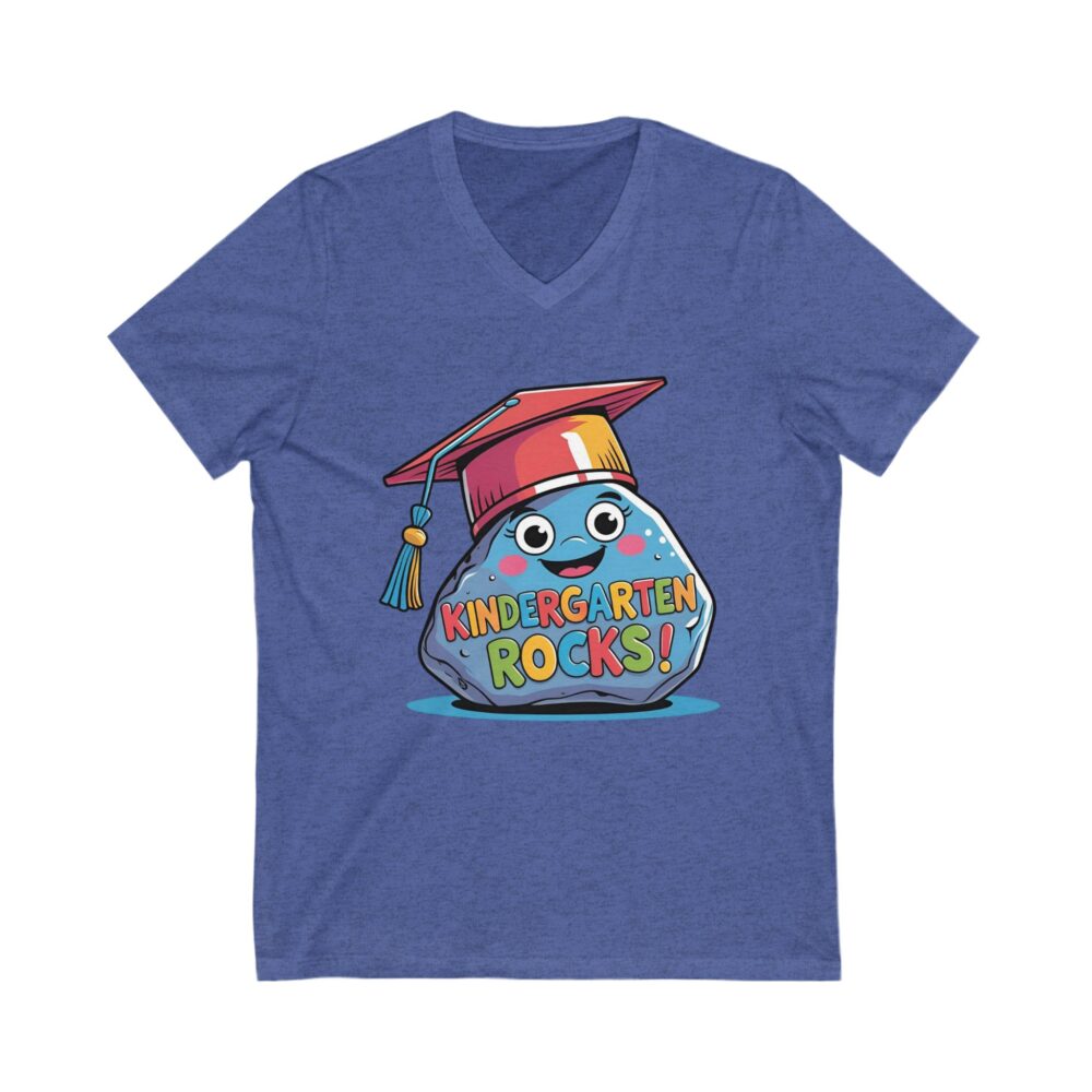 Kindergarten Rocks - Unisex V-Neck Tee - Image 13
