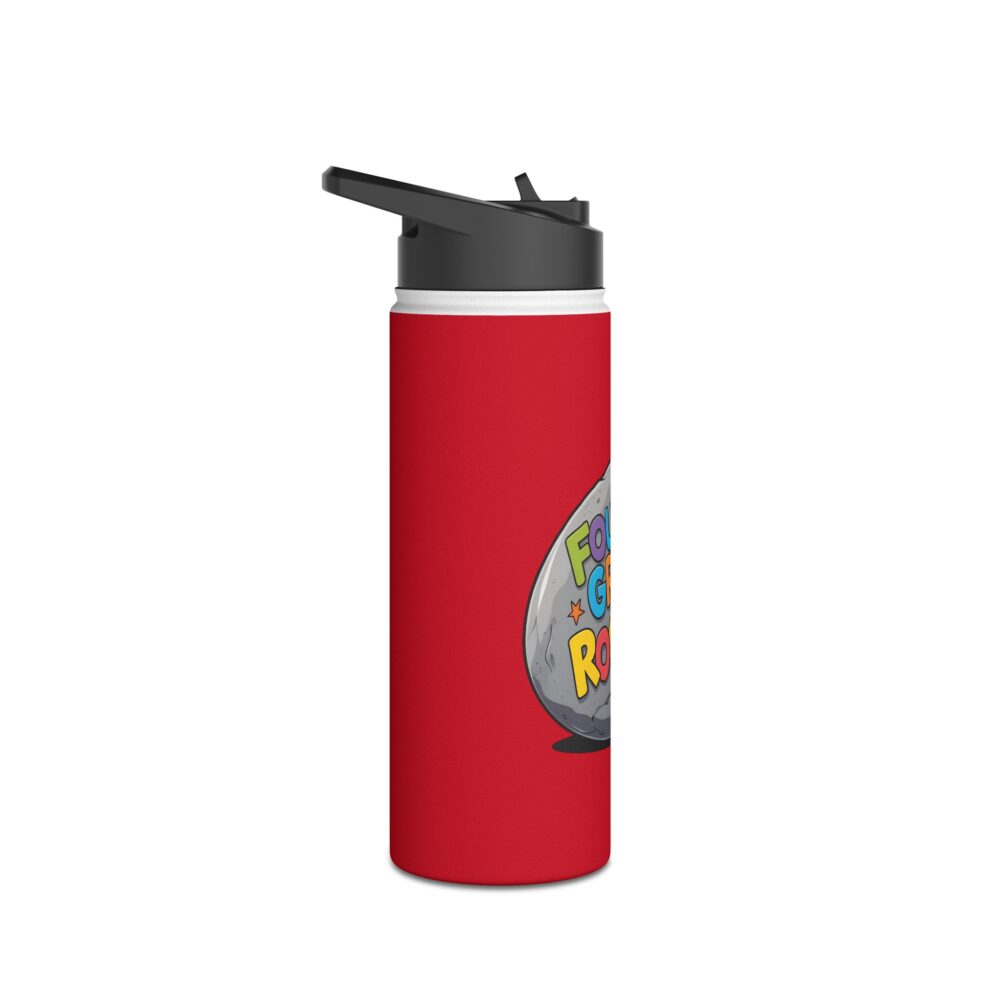 Fourth Grade Rocks (red) - Stainless Steel Water Bottle - Image 7