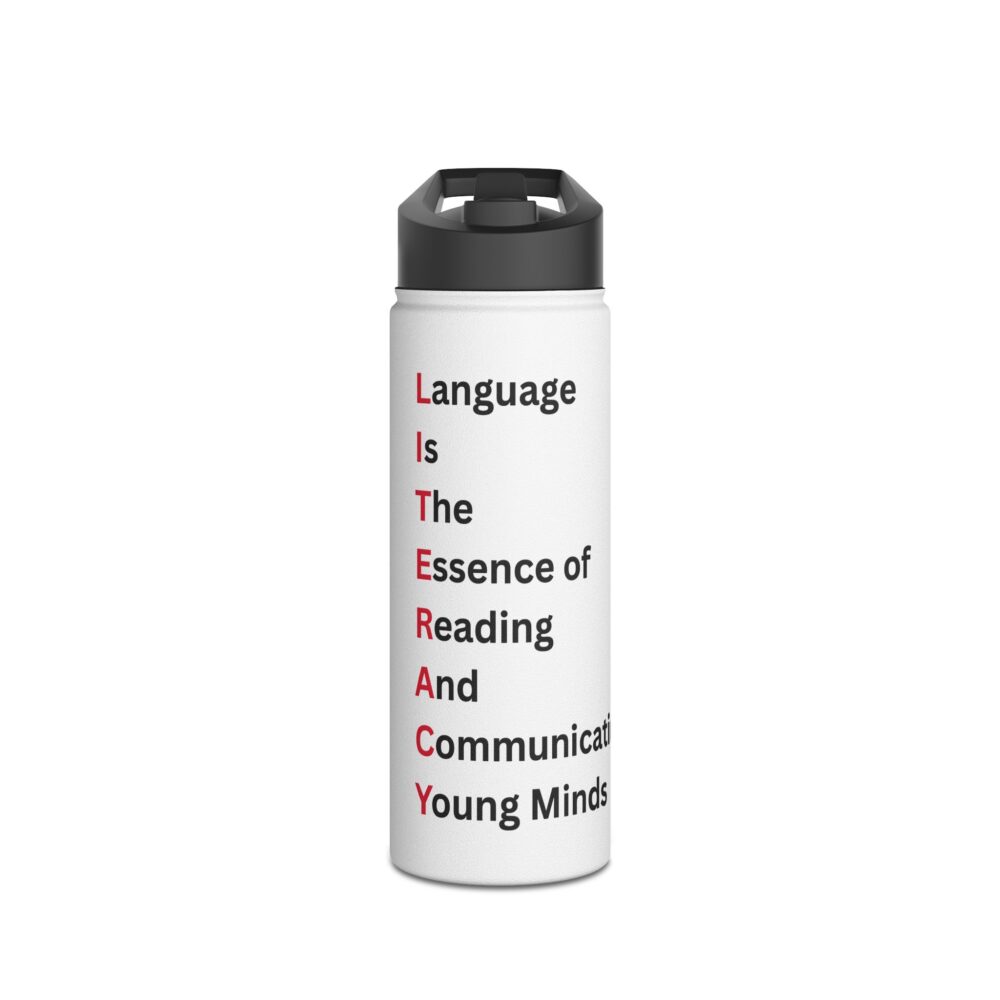 LITERACY - Stainless Steel Water Bottle - Image 5