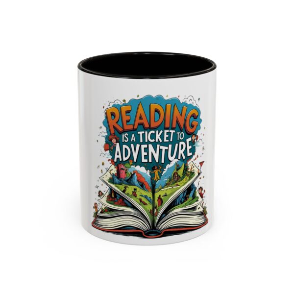 Reading is a Ticket to Adventure - Colorful Mugs (11oz, 15oz)