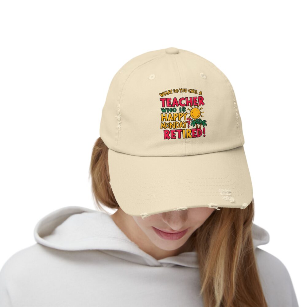 What Do You Call a Teacher Who is Happy... - Unisex Adjustable Baseball Cap - Image 8