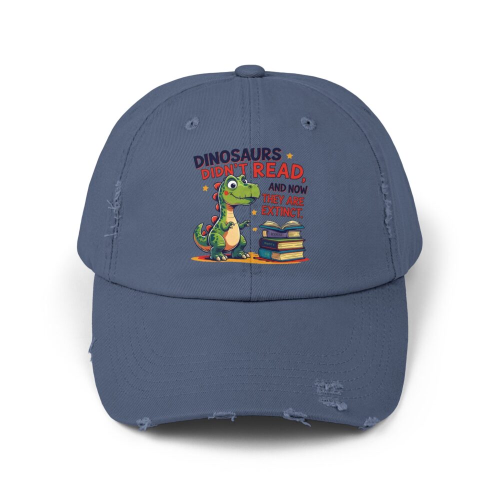 Dinosaurs Didn't Read, and Now They are Extinct-Unisex Adjustable Baseball Cap - Image 9