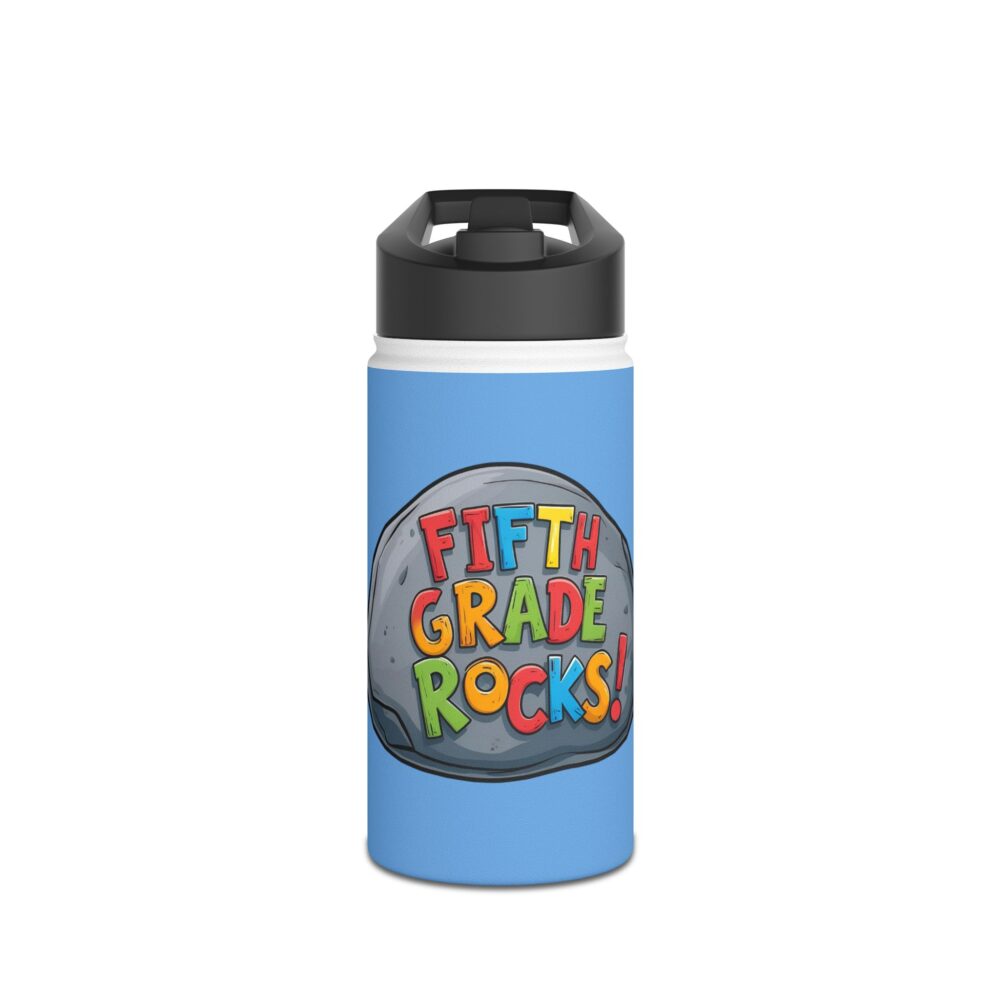 Fifth Grade Rocks (blue) - Stainless Steel Water Bottle