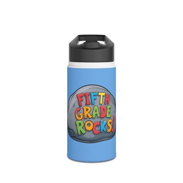 Fifth Grade Rocks (blue) - Stainless Steel Water Bottle