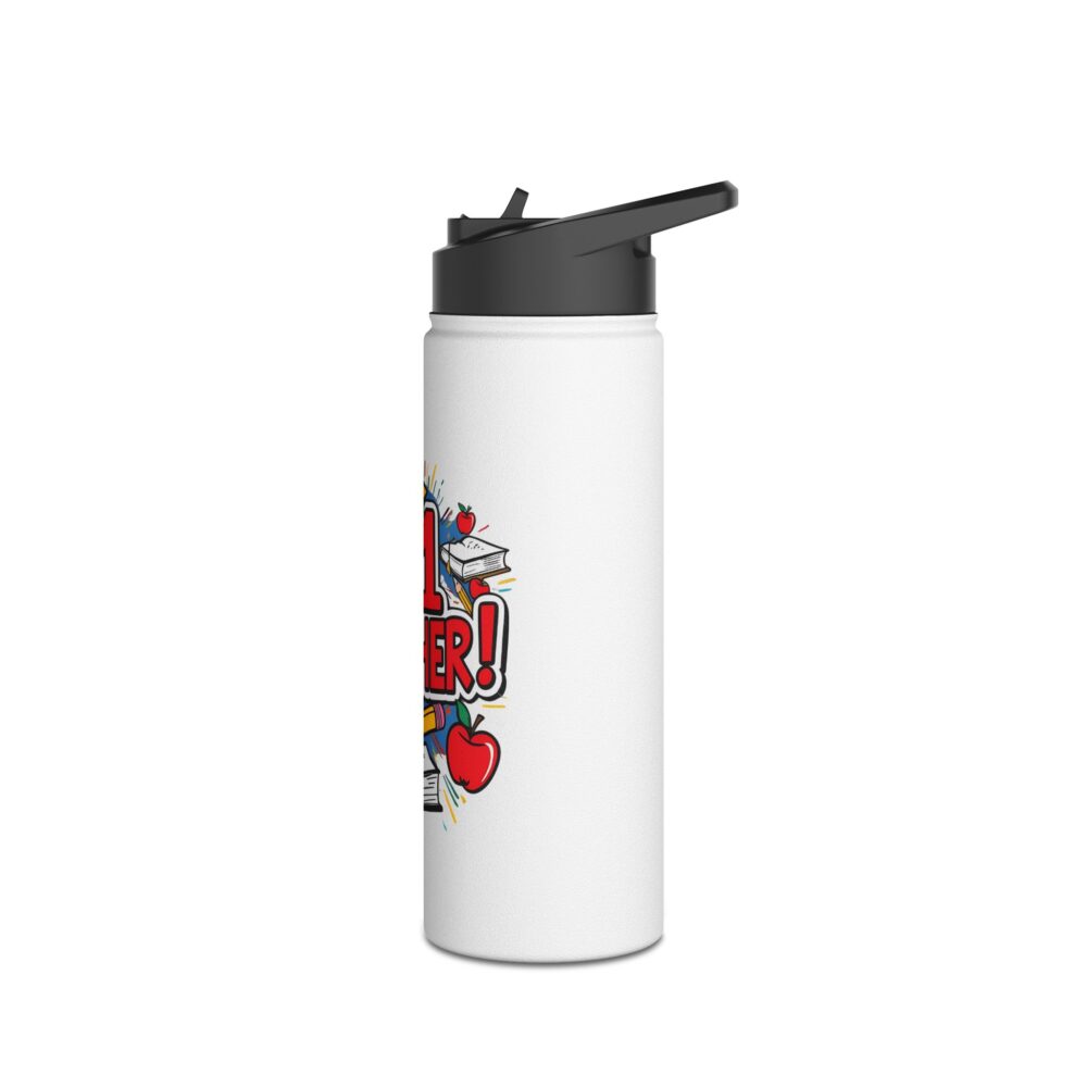 #1 Teacher - Stainless Steel Water Bottle - Image 8