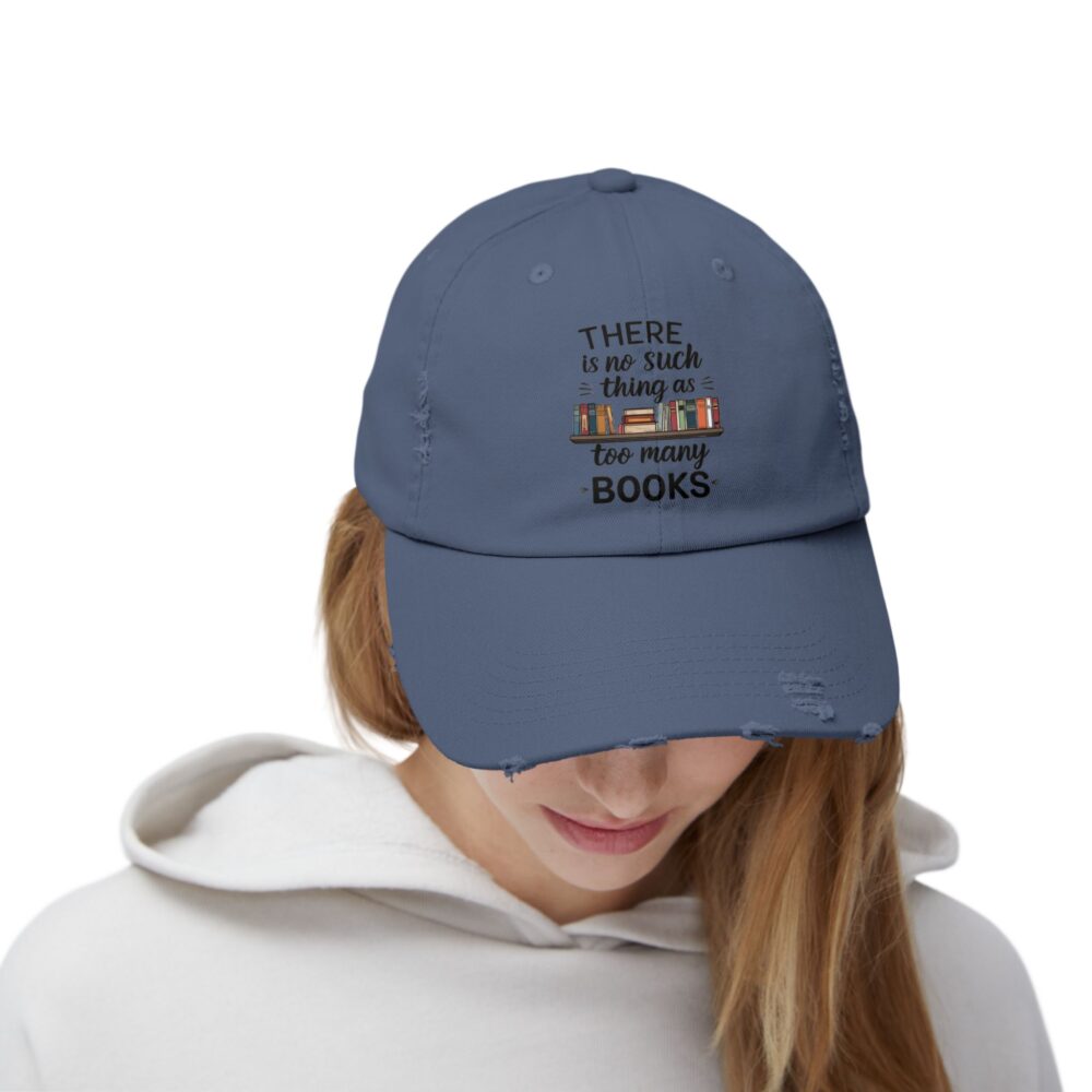 There is no Such Thing as Too Many Books - Unisex Adjustable Baseball Cap - Image 16