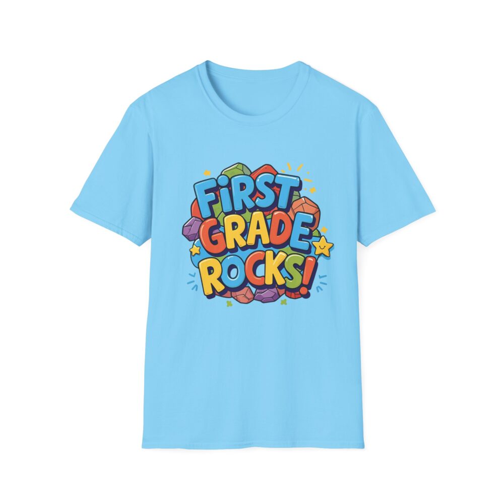 First Grade Rocks - Unisex Soft style T-Shirt - Image 25