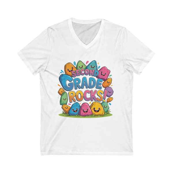 Second Grade Rocks - Unisex V-Neck Tee