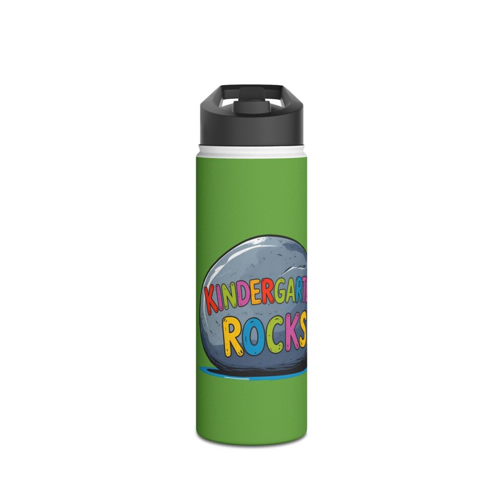 Kindergarten Rocks (green) - Stainless Steel Water Bottle - Image 5