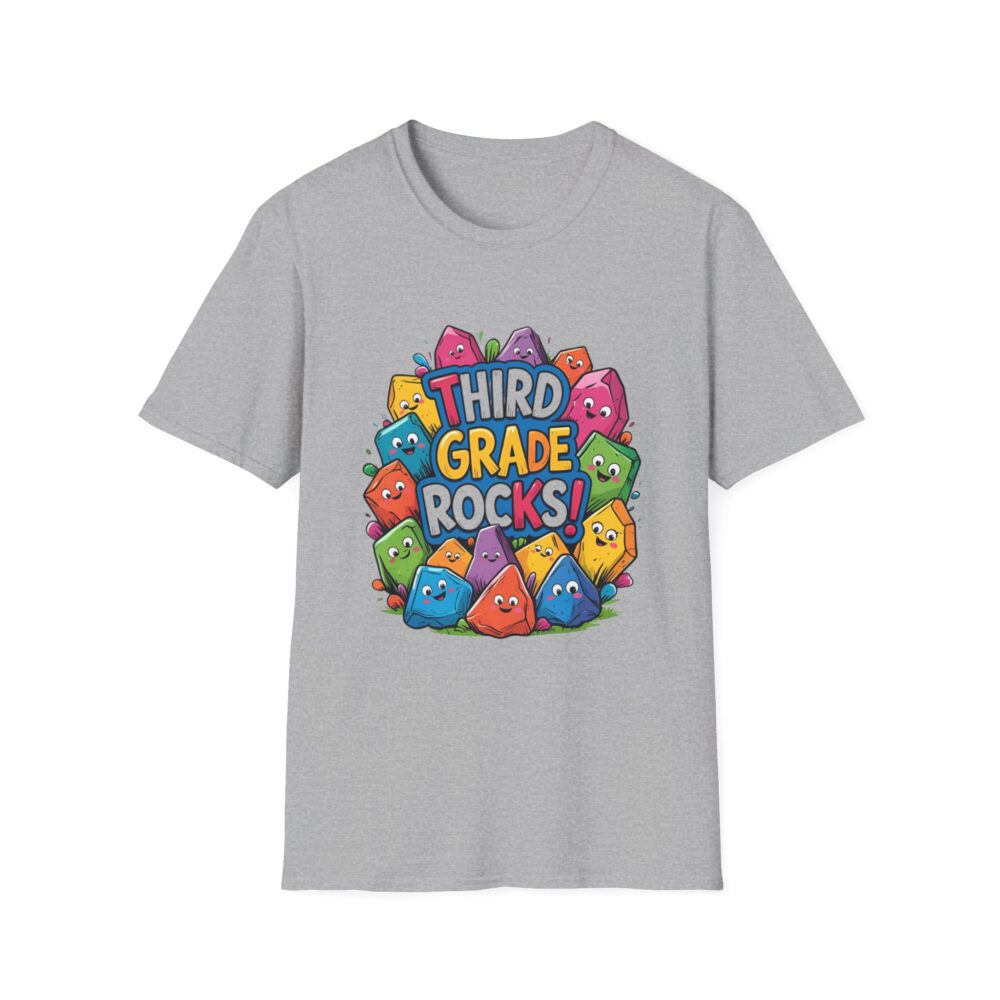 Third Grade Rocks - Unisex Soft style T-Shirt - Image 13