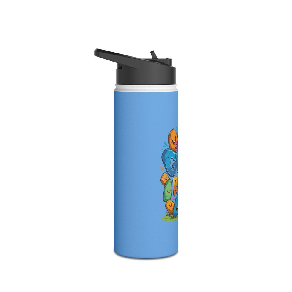 Second Grade Rocks (blue) - Stainless Steel Water Bottle - Image 7