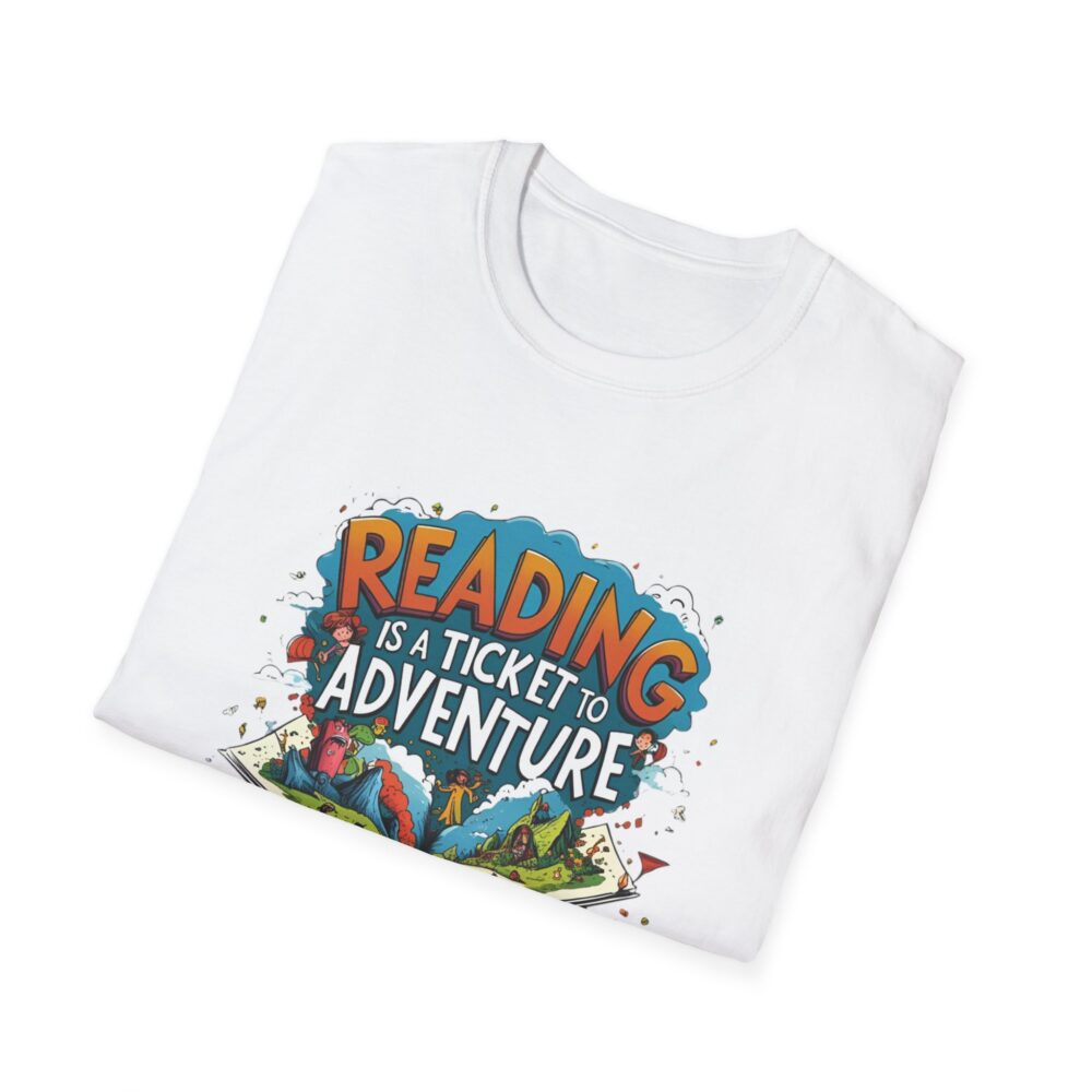 Reading is a Ticket to Adventure - Unisex Soft Style T-Shirt - Image 4