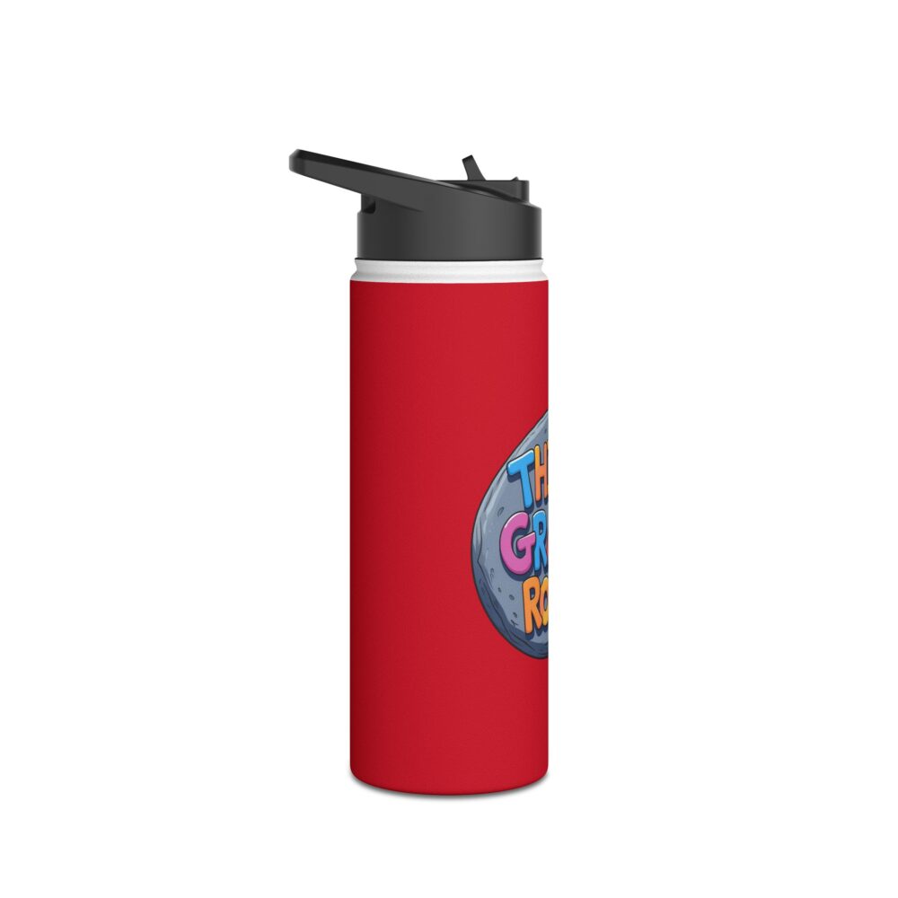 Third Grade Rocks (red) - Stainless Steel Water Bottle - Image 7